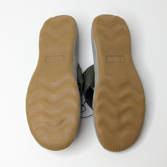 Sperry Outerbanks Thong Sandals, Olive Green Leather, Men\'s 12 M